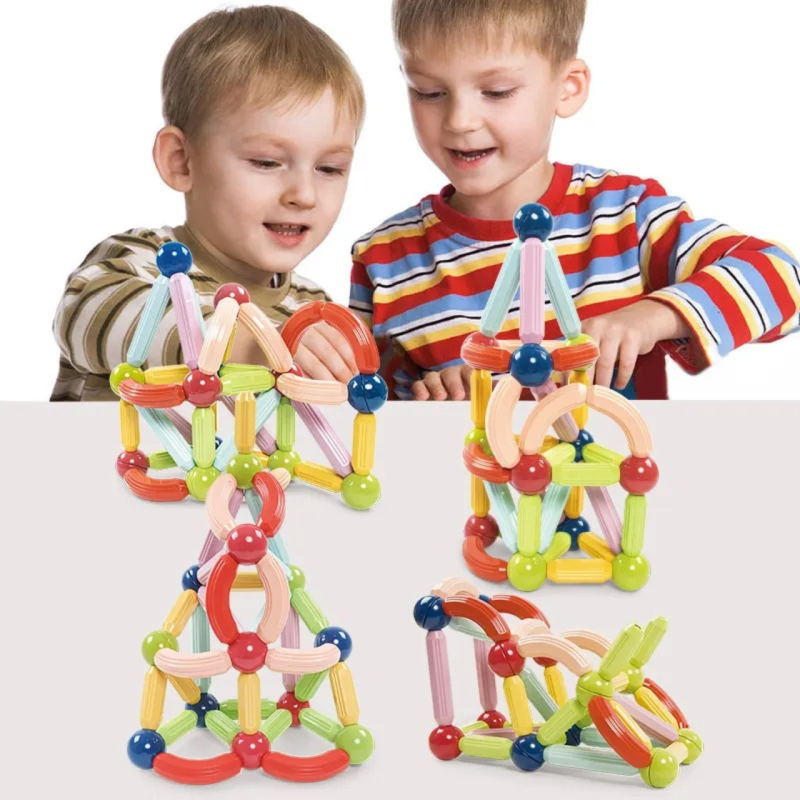 Magnetyczne patyczki XL dla dzieci zestaw konstrukcyjny 42 elementy 3+