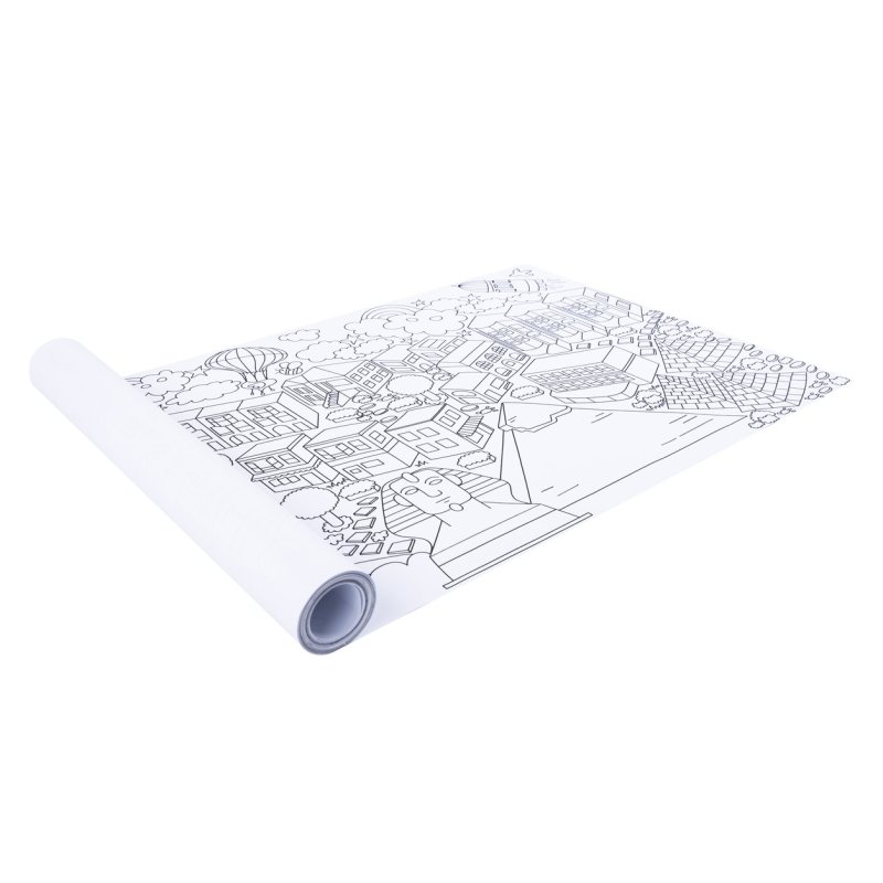 Duży plakat do kolorowania „Miasta świata” dla dzieci 3+