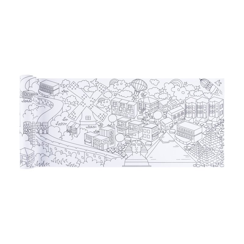 Duży plakat do kolorowania „Miasta świata” dla dzieci 3+