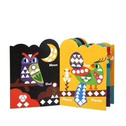 Geometryczny kreatywny zestaw naklejek Zwierzęta 12 scenek Montessori 3+