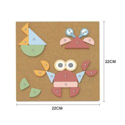 Drewniana przybijanka młotkiem tablica korkowa  kreatywna 3+ Montessori