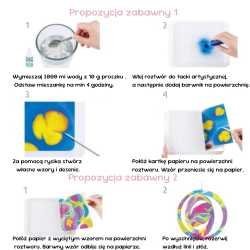 Zestaw farb marmurkowych 12 kolorów do kreatywnej zabawy dla dzieci 3+