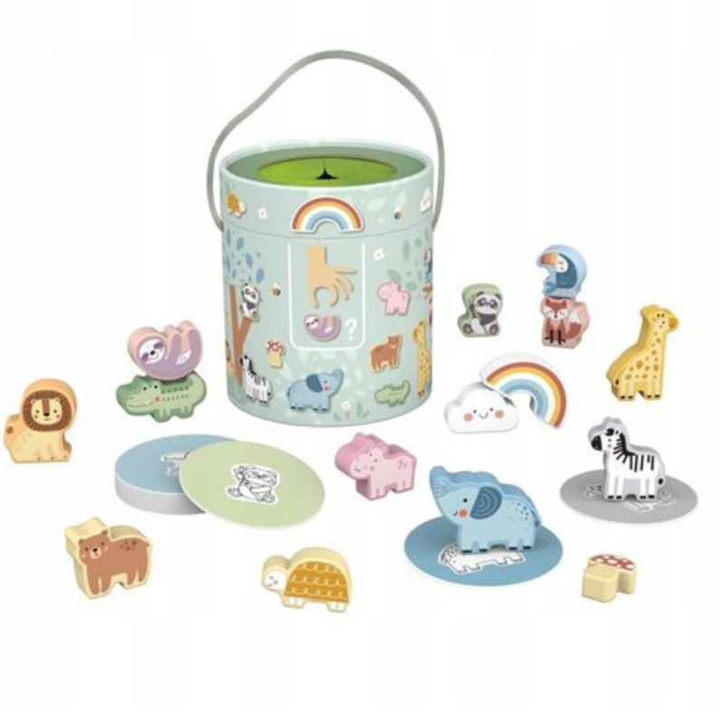 Zabawka Sensoryczna Gra Dotykowa Zgadnij Kształt 32 el. 3+