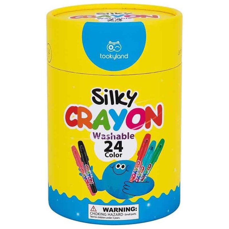 Zmywalne Pastele Kredki Żelowe 24 Kolory Silikonowe w Tubie 3+