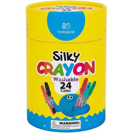 Zmywalne Pastele Kredki Żelowe 24 Kolory Silikonowe w Tubie 3+