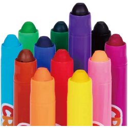 Zmywalne Pastele Kredki Żelowe 24 Kolory Silikonowe w Tubie 3+