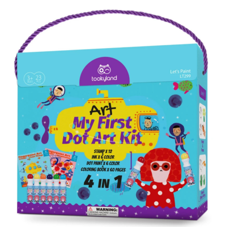 Zestaw do Malowania dla Dzieci Farby Stemple Dot Paint 4w1 3+