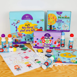 Zestaw do Malowania dla Dzieci Farby Stemple Dot Paint 4w1 3+