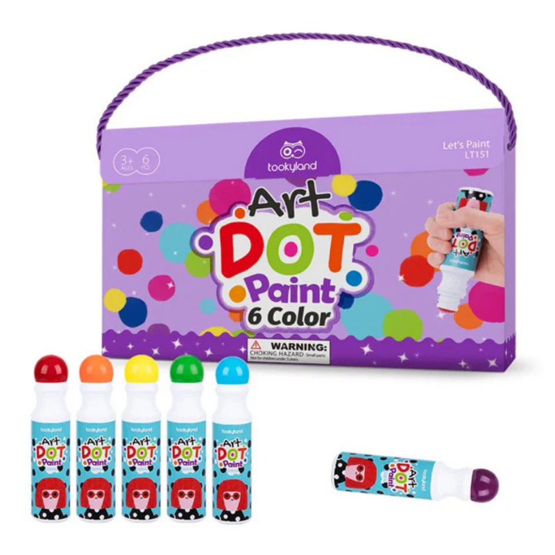 Zestaw do Malowania dla Dzieci Farby Stemple Dot Paint 4w1 3+