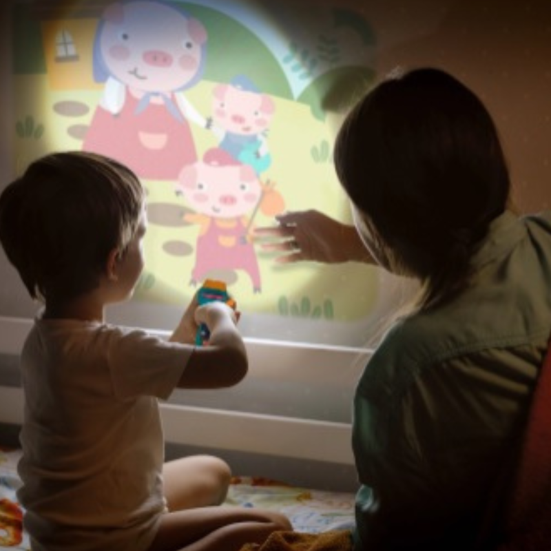 Teatrzyk Cieni z Projektorem Bajek dla Dzieci 16 el. 3+