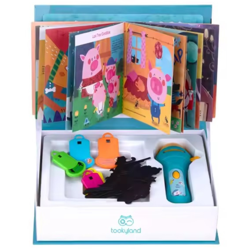 Teatrzyk Cieni z Projektorem Bajek dla Dzieci 16 el. 3+