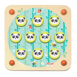 Drewniana Gra 2w1 Memory i Kółko Krzyżyk Panda 3+