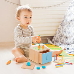 Edukacyjne Pudełko Montessori 12m+ Zestaw 52 el. Drewniane