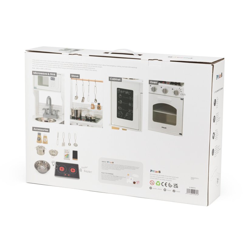 VIGA PolarB Drewniana Kuchnia Światło Dźwięk + Akcesoria