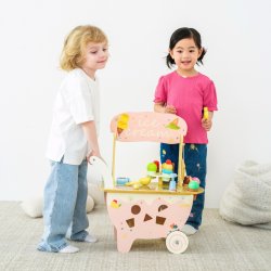 CLASSIC WORLD Drewniana Lodziarnia 3w1 Wózek 40 el.