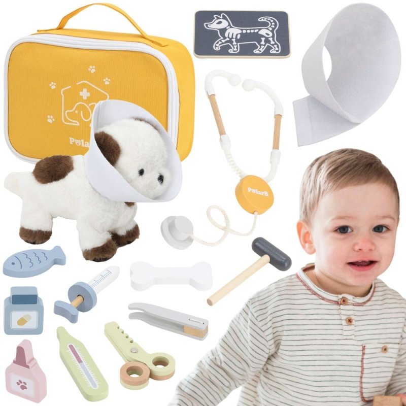 VIGA PolarB Zestaw do pielęgnacji zwierząt - Mały Weterynarz