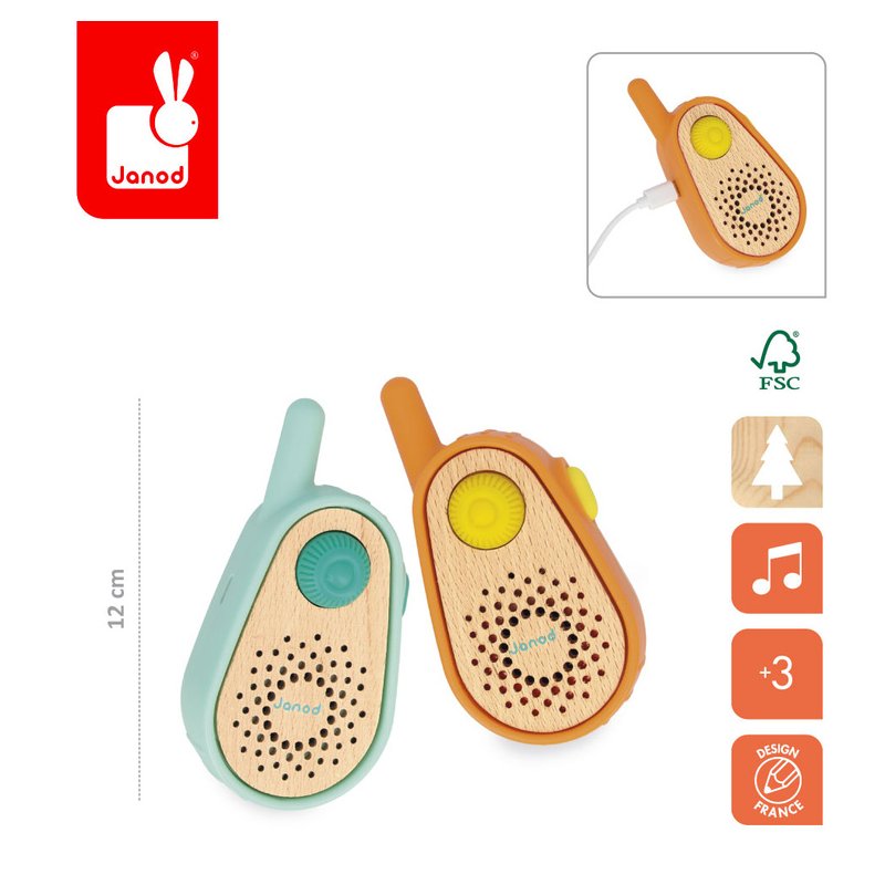 Janod Krótkofalówki dla dzieci Moje pierwsze walkie talkie 3+