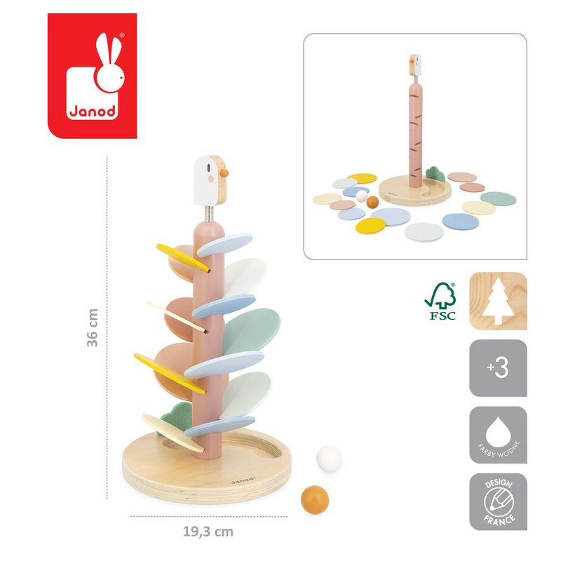 Janod Drewniany kulodrom Ptaszek Sweet Cocoon 3+