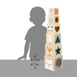 Janod Drewniana Piramida Wieża Pure 6 Elementów 12m+