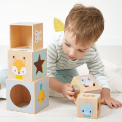 Janod Drewniana Piramida Wieża Pure 6 Elementów 12m+