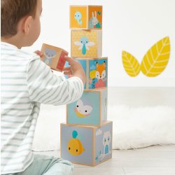 Janod Drewniana Piramida Wieża Pure 6 Elementów 12m+