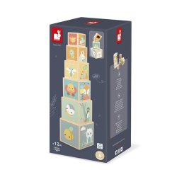 Janod Drewniana Piramida Wieża Pure 6 Elementów 12m+