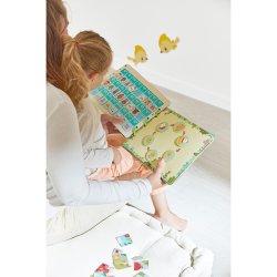 Janod Busy Book Farma Książeczka Edukacyjna z Zadaniami 3+