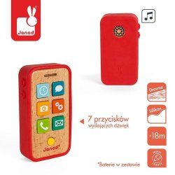 Janod Drewniany Telefon z Dźwiękami