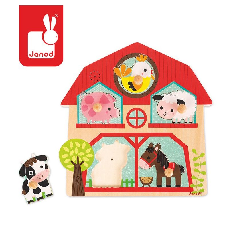 Janod Puzzle muzyczne Mieszkańcy farmy