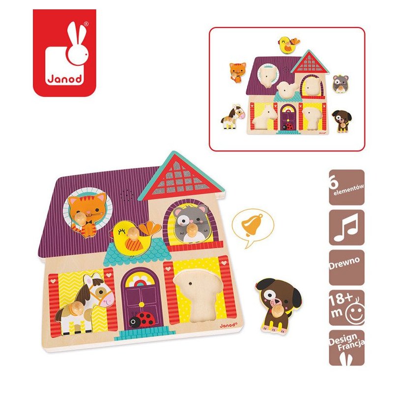 Janod Puzzle muzyczne Moi mali przyjaciele