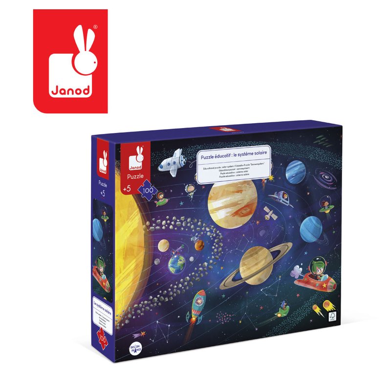 Janod Puzzle edukacyjne Układ słoneczny 100 elementów 5+ (edycja 2026)
