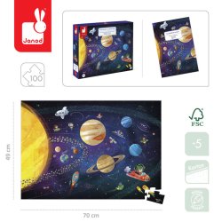 Janod Puzzle edukacyjne Układ słoneczny 100 elementów 5+ (edycja 2026)