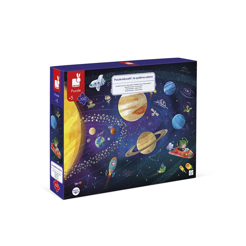 Janod Puzzle edukacyjne Układ słoneczny 100 elementów 5+ (edycja 2026)