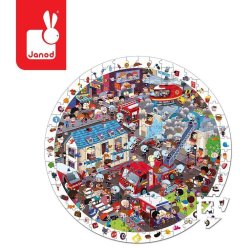Janod Puzzle Obserwacyjne Straż Pożarna w Walizce 208 Elementów 6+