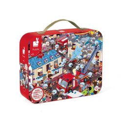 Janod Puzzle Obserwacyjne Straż Pożarna w Walizce 208 Elementów 6+