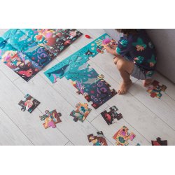 Janod Świecące Puzzle Ocean z Mini Lampką UV 24 Elementy 3+