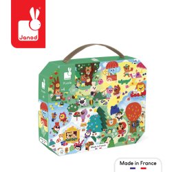 Janod Puzzle w walizce 4 pory roku 36 elementów 4+ Made in France