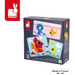 Janod Pierwsze Puzzle Zwierzęta i Ich Dzieci 24 Elementy 2+