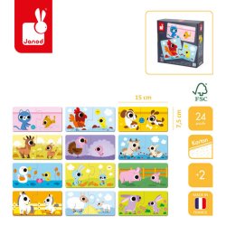 Janod Pierwsze Puzzle Zwierzęta i Ich Dzieci 24 Elementy 2+