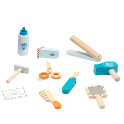 Tooky Toy Drewniany Zestaw Fryzjerski Salon Piękności 3+ | BUBA TOYS