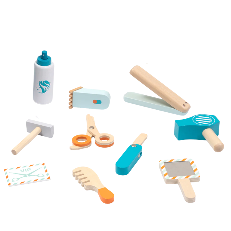 Tooky Toy Drewniany Zestaw Fryzjerski Salon Piękności 3+ | BUBA TOYS