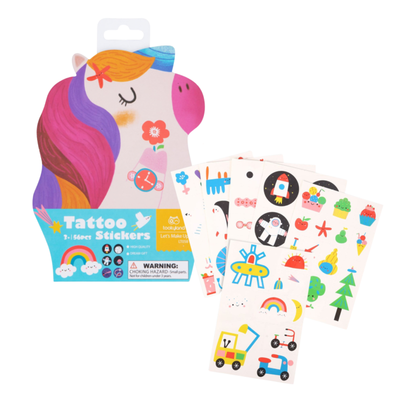 Tookyland Tatuaże dla Dzieci Zmywalne 56 Wzorów 3+ | BUBA TOYS
