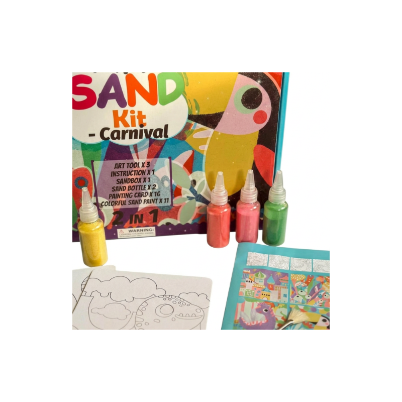 Tookyland Kolorowy Piasek Karnawał Sand Art 34 El. 3+ | BUBA TOYS