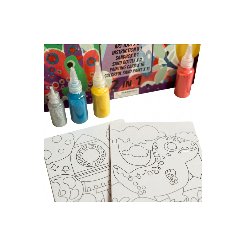 Tookyland Kolorowy Piasek Karnawał Sand Art 34 El. 3+ | BUBA TOYS