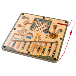 Magnetyczny Labirynt Safari Gra Edukacyjna Montessori z Rysikiem 6 Elementów 3+ | BUBA TOYS