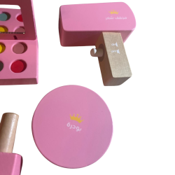 Zestaw Kosmetyczny dla Dzieci Drewniany Salon Piękności Walizeczka 10 El. 3+ | BUBA TOYS