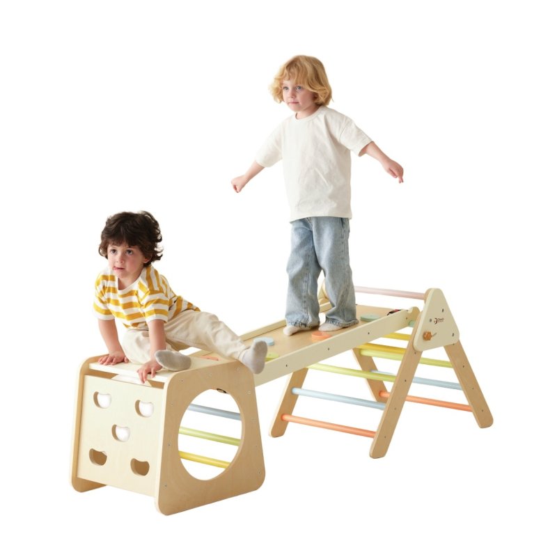 Classic World Zestaw Wspinaczkowy Montessori 5w1 Trójkąt Rampa 3+ | BUBA TOYS