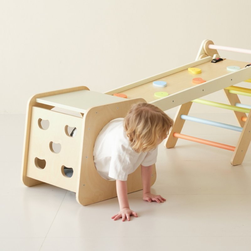Classic World Zestaw Wspinaczkowy Montessori 5w1 Trójkąt Rampa 3+ | BUBA TOYS