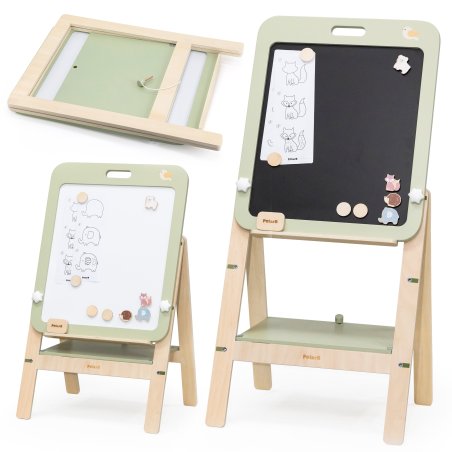 Viga PolarB Drewniana Tablica Edukacyjna Magnetyczna Regulowana 3+ | BUBA TOYS
