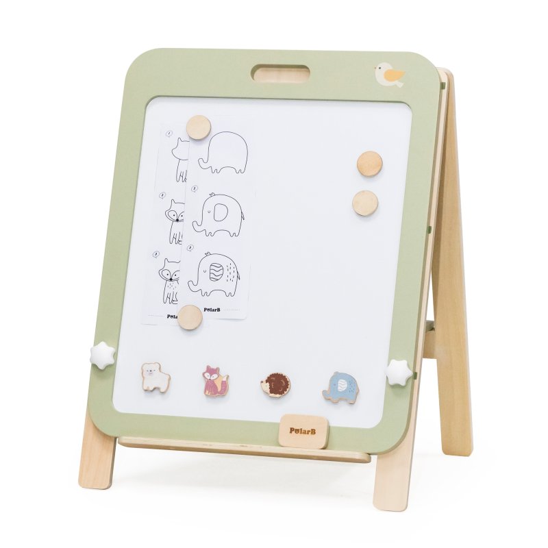 Viga PolarB Drewniana Tablica Edukacyjna Magnetyczna Regulowana 3+ | BUBA TOYS